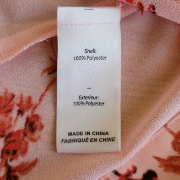 XS Cinq a Sept Jennings Pink Floral Fairycore Romantic Lightweight Pintuck Top - Picture 9 of 11